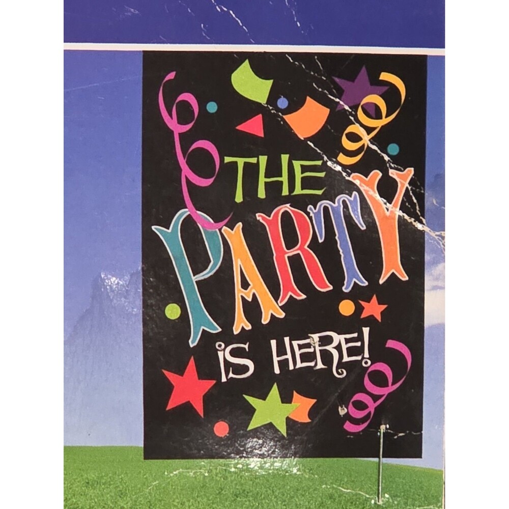 Custom Decor Inc House Flag The Party Is Here Double Sided Birthday Yard Banner